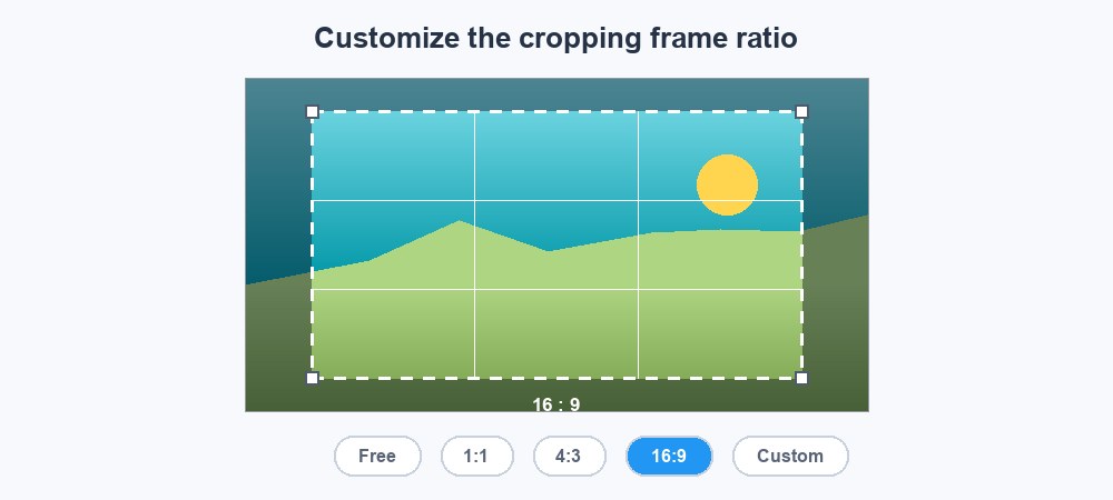 Customize the cropping frame ratio